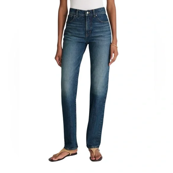 Madewell The Tall Longline Straight Jean in Greendale Wash (32 Tall) - Picture 3 of 11